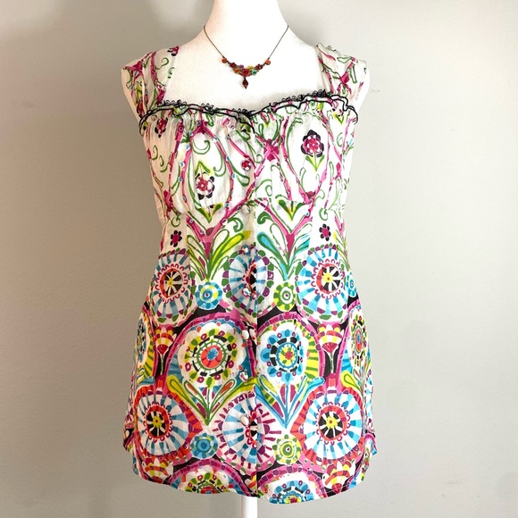 Nanette Lepore Button Up Floral Camisole - Picture 1 of 12